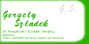 gergely szladek business card